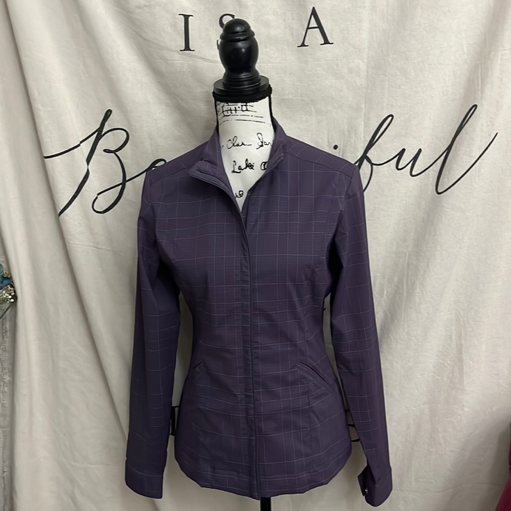 NIKE GOLF PURPLE PLAID JACKET